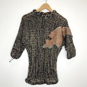Stulista Renzo Pucci Firenze Italy Sweater Alligator Skin Wall Piece Vintage
